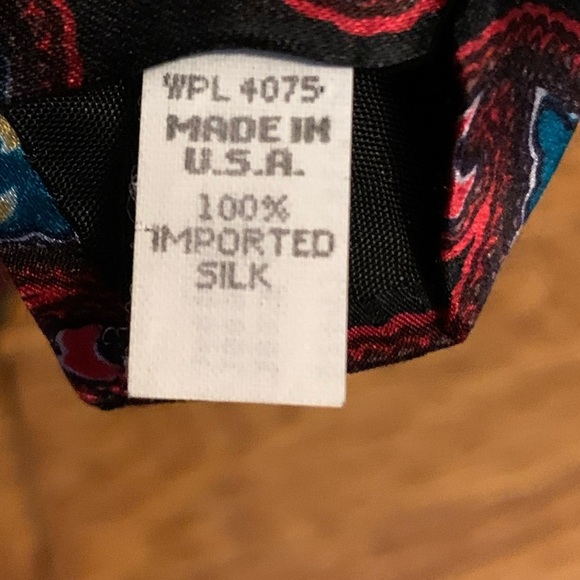 NFL Teams Logo Tie Paisley Black Logos All Over Print Mens Made In USA Silk - Picture 5 of 5